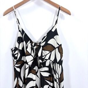 Tabitha Brown for Target Maxi Dress Abstract Print Black Spaghetti Strap Sz M